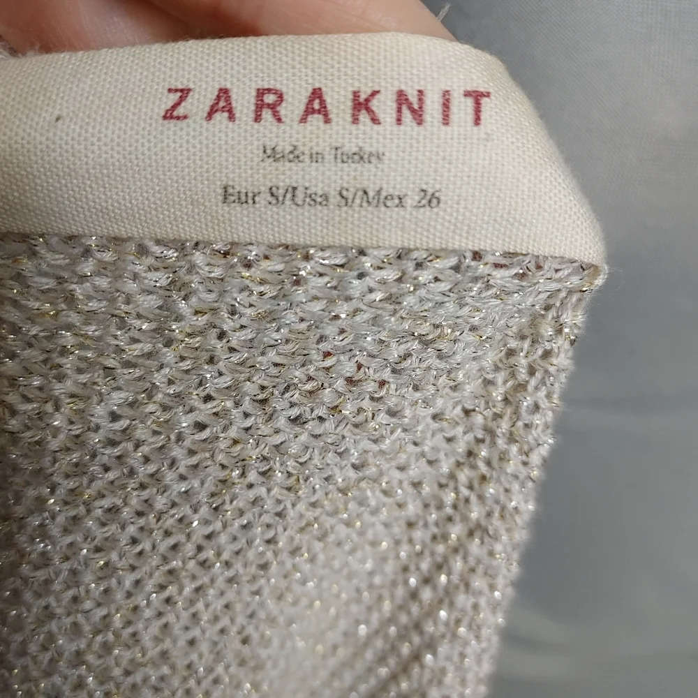 Zara sparkly peplum cardigan size S - Picture 13 of 14